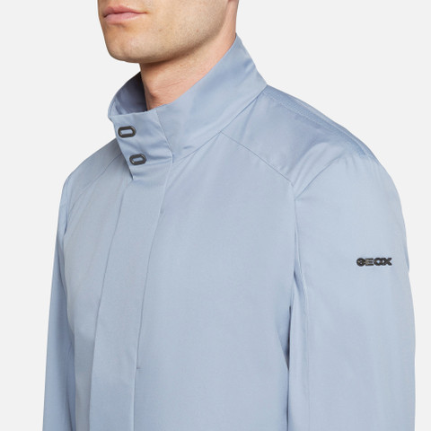 lightweight jacket DAMIANO MAN Faded denim - image number 9 | GEOX