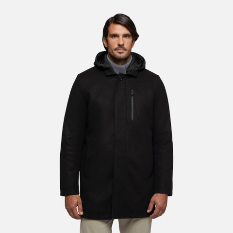 long coat MONREALE MAN Black - image number 1 | GEOX
