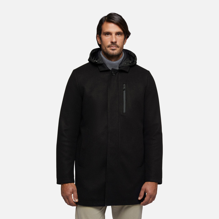 Geox® MONREALE: Long Coat black Man | Geox®