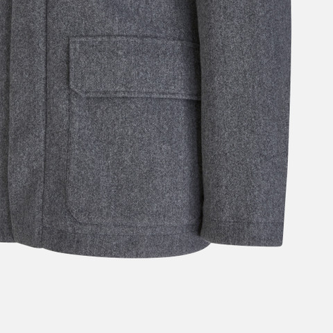 long coat MONREALE MAN Dark melange grey - image number 7 | GEOX