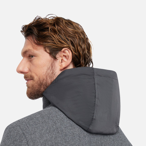 long coat MONREALE MAN Dark melange grey - image number 8 | GEOX