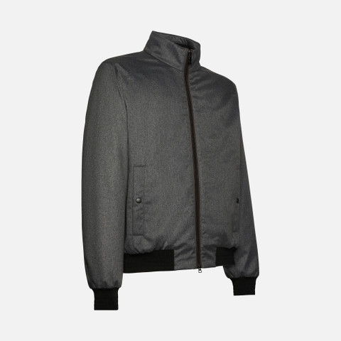 mid-season jacket VINCIT MAN Gray pinstripe - image number 2 | GEOX