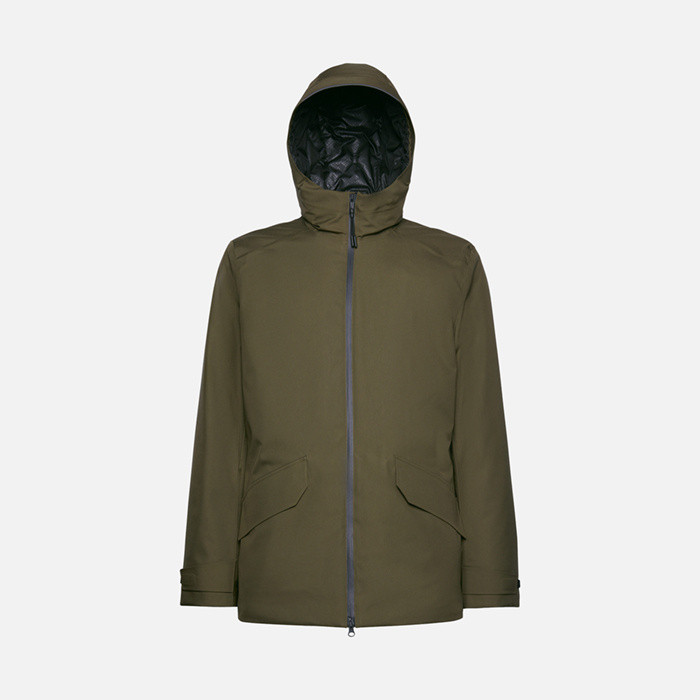 Waterproof jacket CLINTFORD ABX MAN Olive night | GEOX