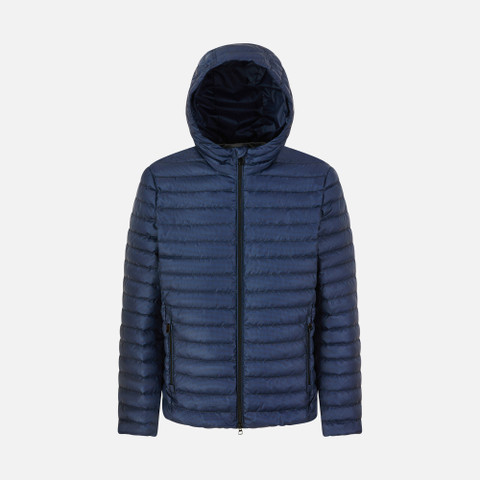 short down jacket DERECK MAN Sky Captain/Black - image number 0 | GEOX