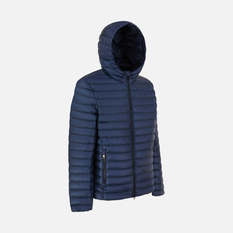 short down jacket DERECK MAN Sky Captain/Black - image number 2 | GEOX