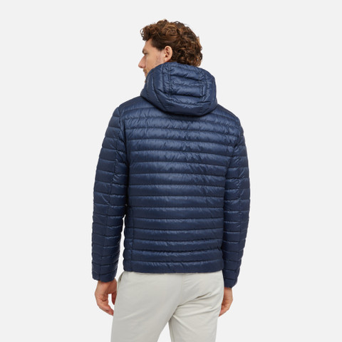 short down jacket DERECK MAN Sky Captain/Black - image number 5 | GEOX