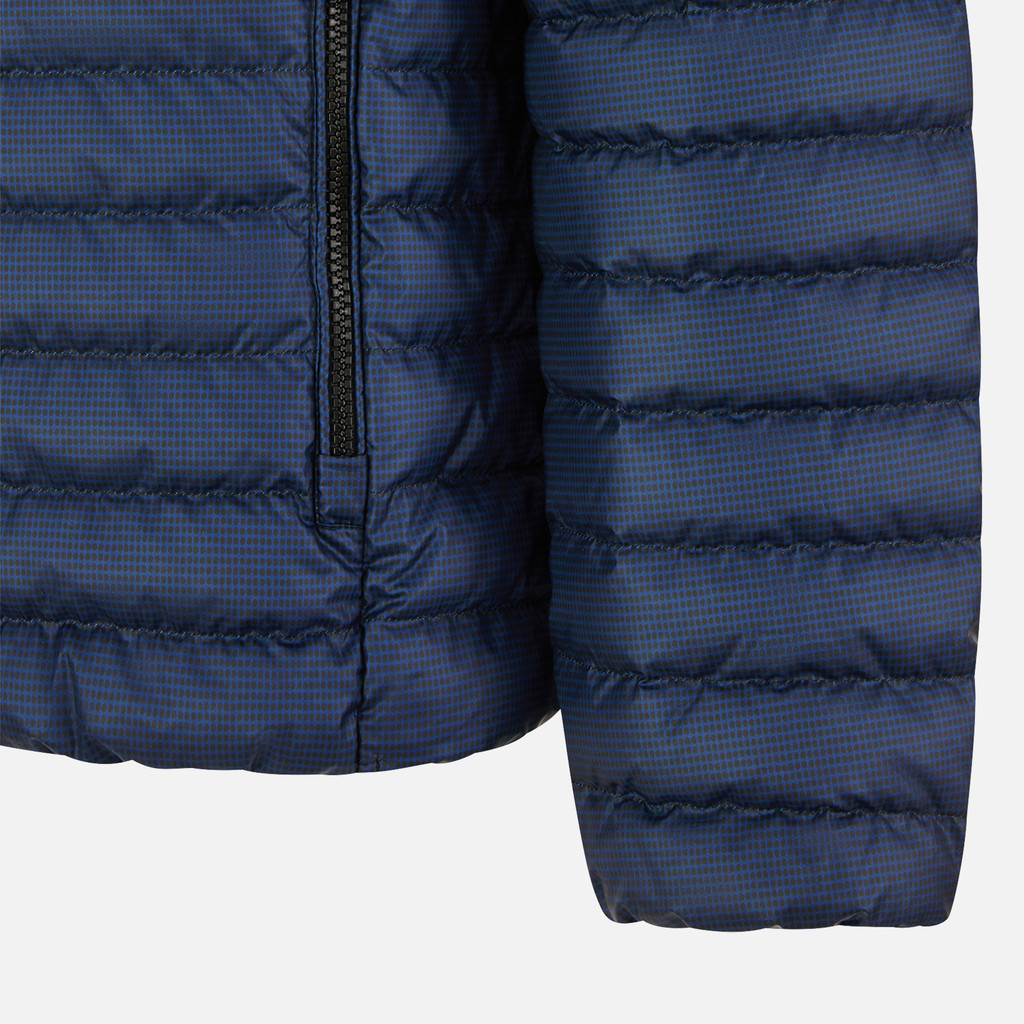 short down jacket DERECK MAN Sky Captain/Black - image number 7 | GEOX