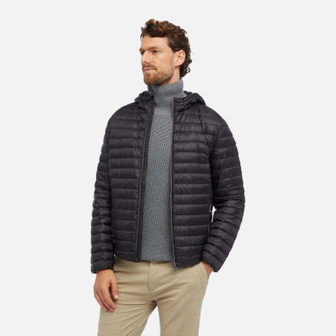 short down jacket WARRENS MAN Black - image number 3 | GEOX