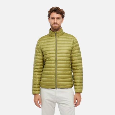 short down jacket WARRENS MAN Green olive - image number 1 | GEOX