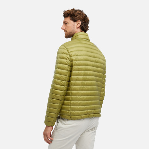 short down jacket WARRENS MAN Green olive - image number 5 | GEOX