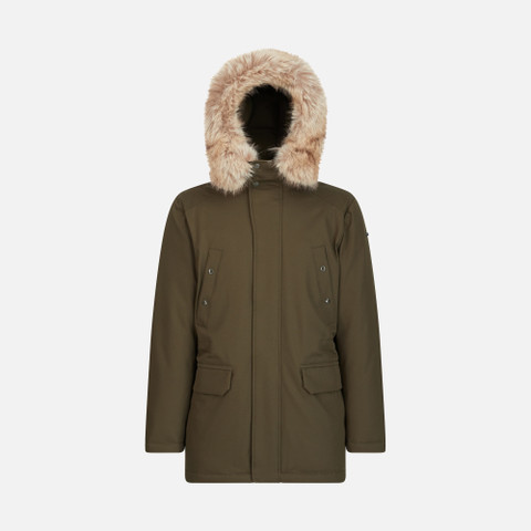long parka NORWOLK MAN Olive night - image number 0 | GEOX