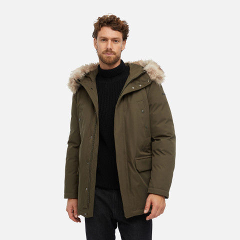 Geox® NORWOLK: Long Parka olive night Man | Geox®