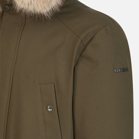 long parka NORWOLK MAN Olive night - image number 7 | GEOX
