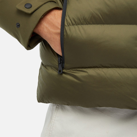 jacket with hood SAPIENZA MAN Olive night - image number 8 | GEOX