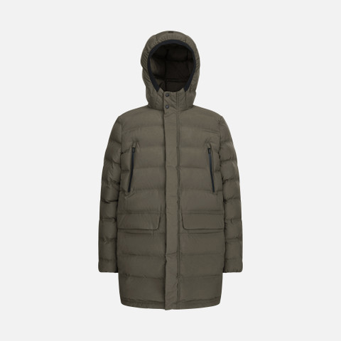 Full-length quilted coat SPHERICA MAN Rosin - image number 0 | GEOX