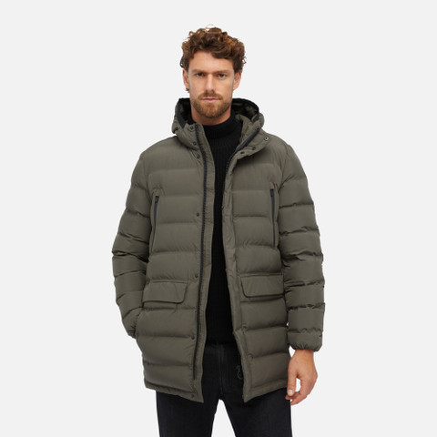 Full-length quilted coat SPHERICA MAN Rosin - image number 3 | GEOX