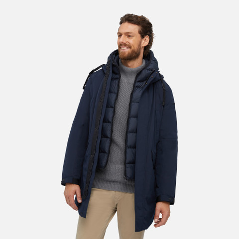 synthetic down jacket VELLETRI MAN Sky captain - image number 3 | GEOX