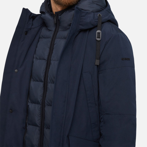 synthetic down jacket VELLETRI MAN Sky captain - image number 8 | GEOX