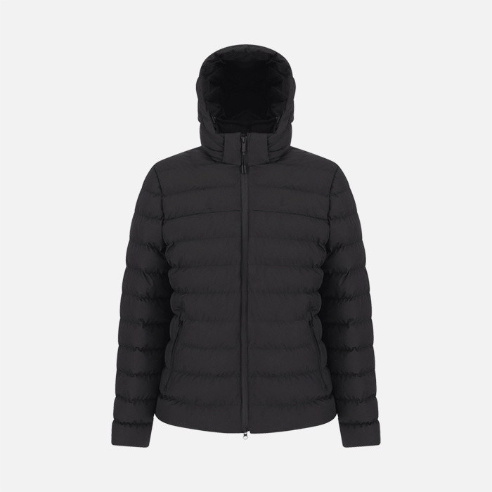 Jacket with hood HALLSON MAN Black | GEOX