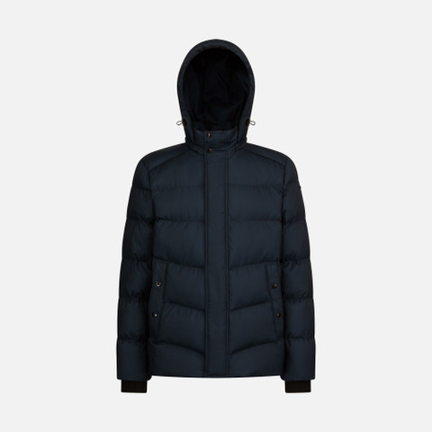 jacket with hood SANDFORD MAN Sky captain/Dress blues - image number 0 | GEOX