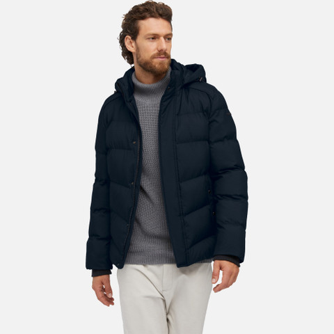 jacket with hood SANDFORD MAN Sky captain/Dress blues - image number 3 | GEOX