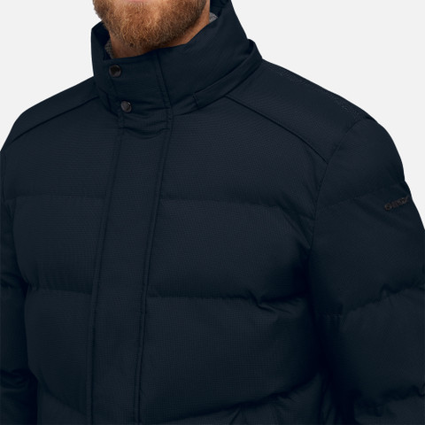 Geox® SANDFORD: Jacket With Hood dark blue Man | Geox®