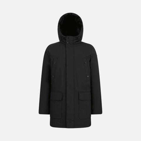 Geox® SPHERICA PARKA: Long Parka black Man | Geox®