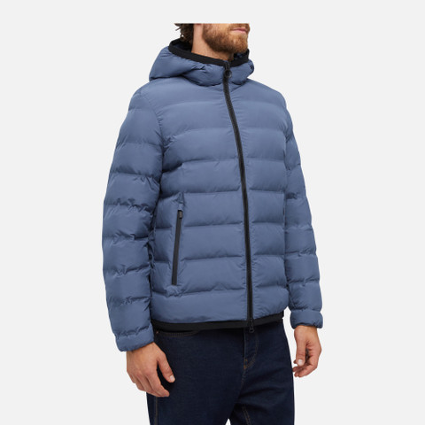 jacket with hood SPHERICA MAN Vintage indigo - image number 3 | GEOX