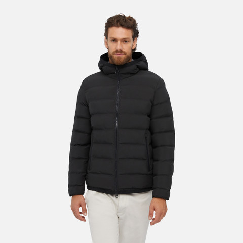 Geox® SPHERICA: Jacket With Hood black Man | Geox®