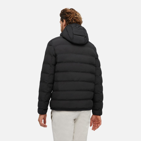 Geox® SPHERICA: Jacket With Hood black Man | Geox®