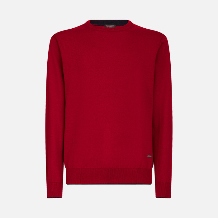 Crew-neck sweater KNIT MAN Red Dahlia | GEOX