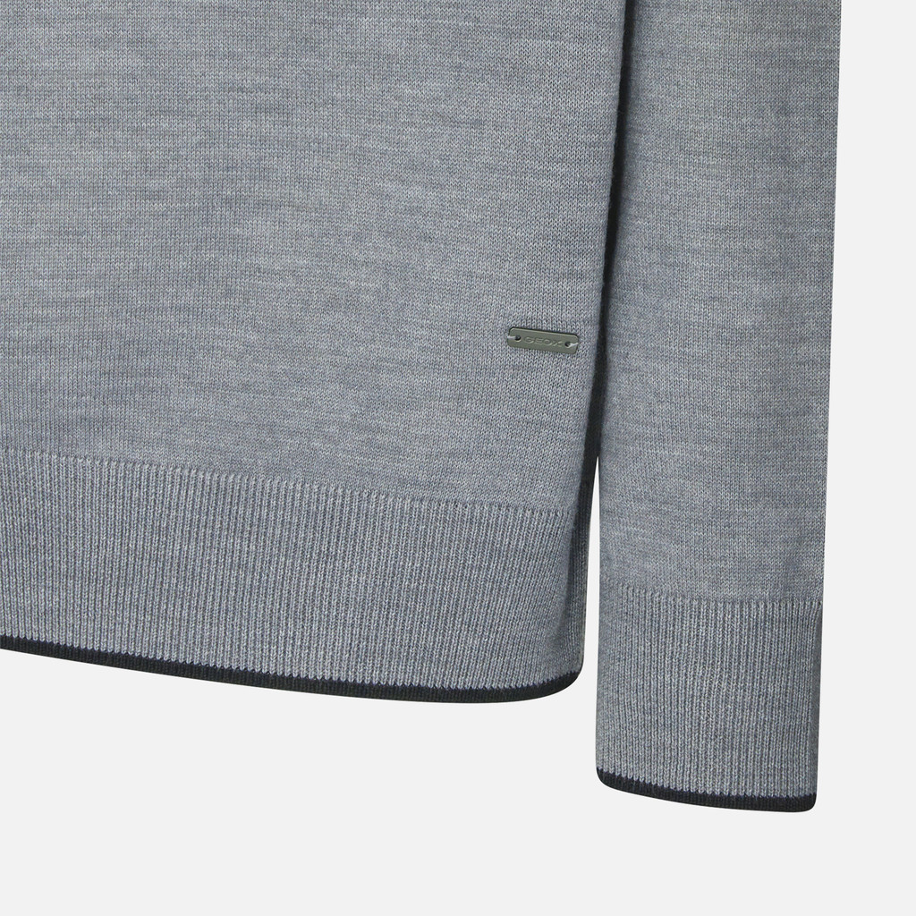 Geox® KNIT T-NECK: Turtleneck grey mix Man