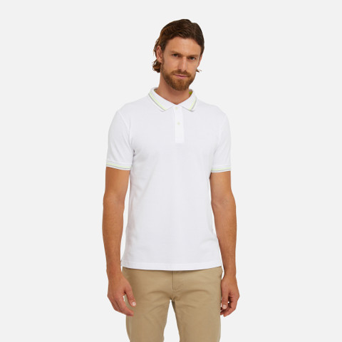 polo shirt POLO MAN Optic White - image number 1 | GEOX