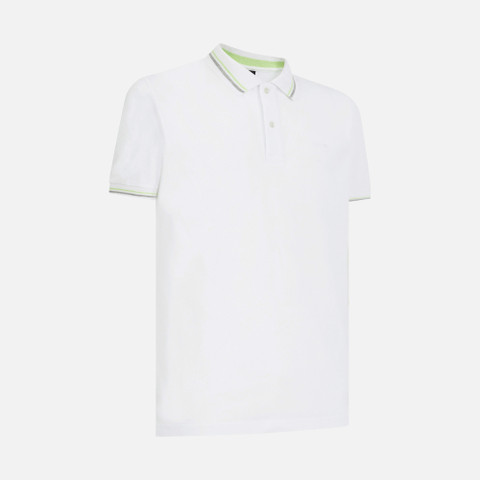 polo shirt POLO MAN Optic White - image number 2 | GEOX