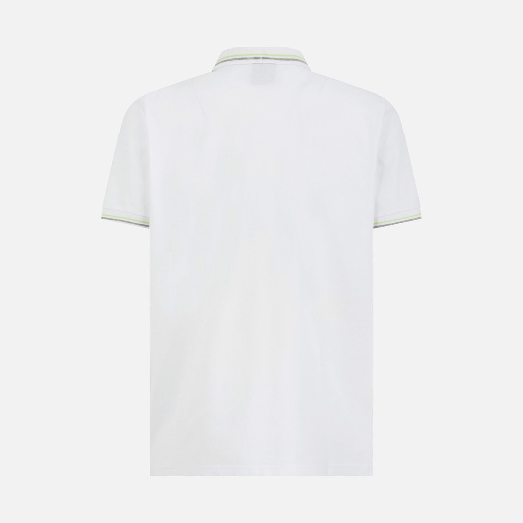 Geox® POLO: Men's optical white Polo Shirt | Geox®