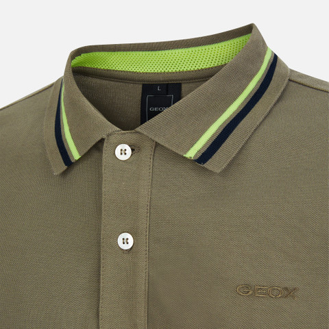 polo shirt POLO MAN Deep olive green - image number 7 | GEOX