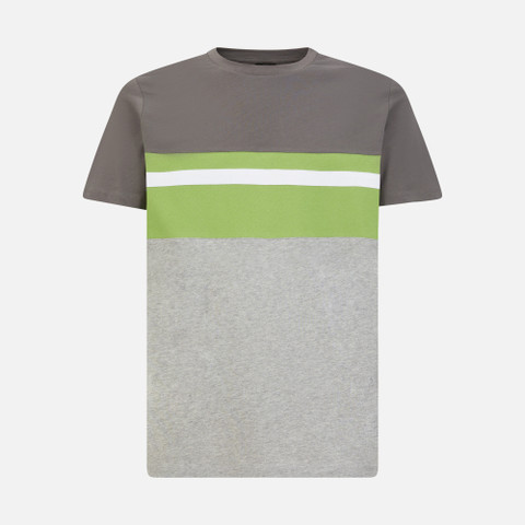 t-shirt T-SHIRT MAN Smoked Pearl/Light Melange - image number 0 | GEOX