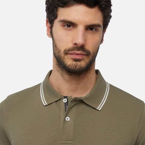 polo shirt POLO MAN Deep olive green - image number 8 | GEOX