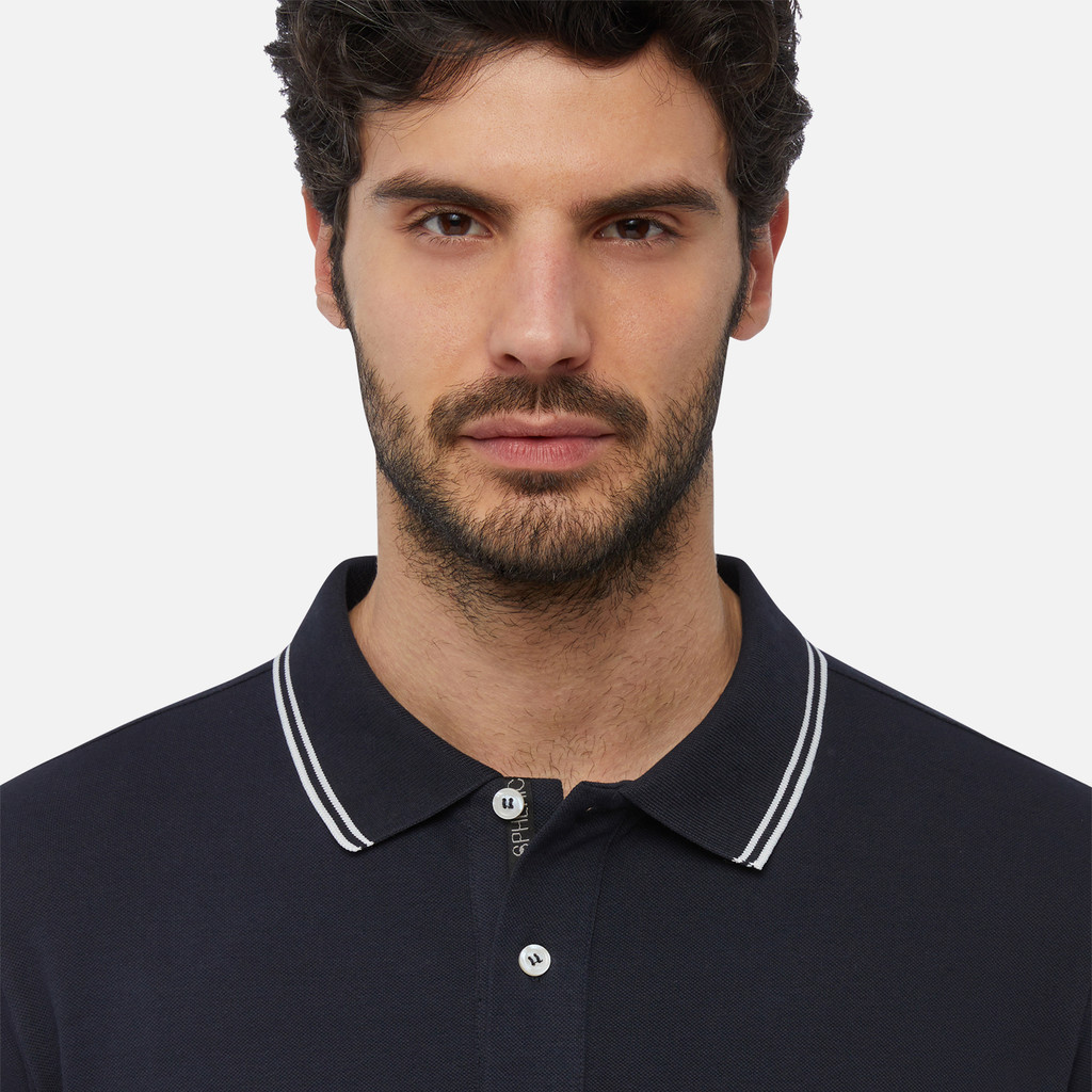 polo shirt POLO MAN Blue nights - image number 8 | GEOX