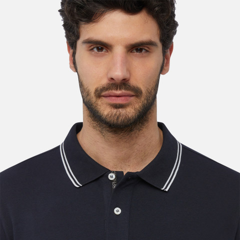 polo shirt POLO MAN Blue nights - image number 8 | GEOX
