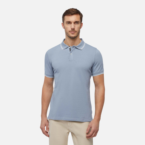 polo shirt POLO MAN Faded denim - image number 1 | GEOX