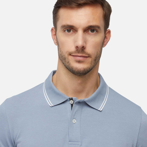 polo shirt POLO MAN Faded denim - image number 8 | GEOX
