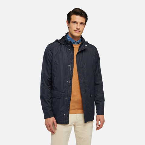 jacket with hood TEVERE MAN Sky captain - image number 3 | GEOX