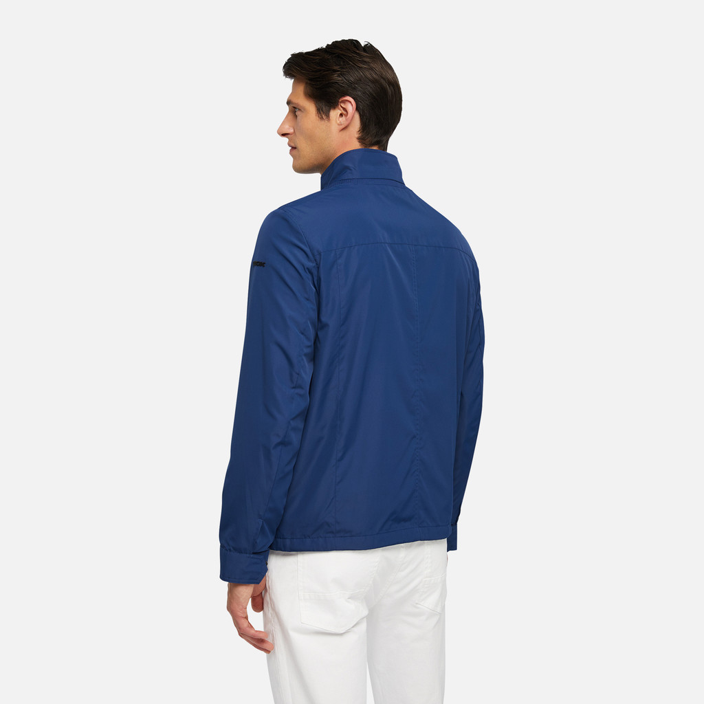 Geox® JHARROD: Men's estate blue Mid-Season Jacket | Geox®