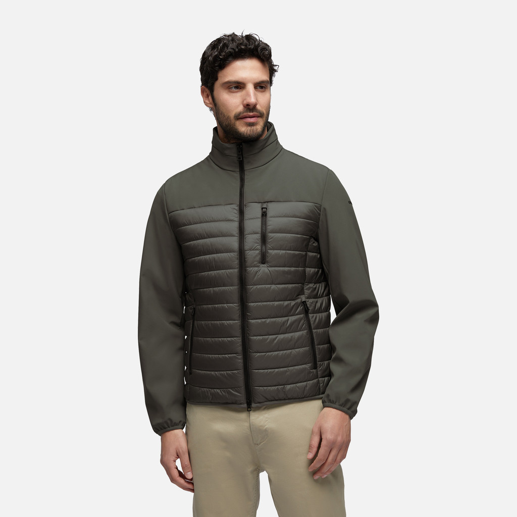 quilted jacket SAPIENZA MAN Agave Green/Agave Green - image number 1 | GEOX