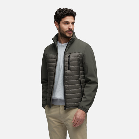 quilted jacket SAPIENZA MAN Agave Green/Agave Green - image number 3 | GEOX
