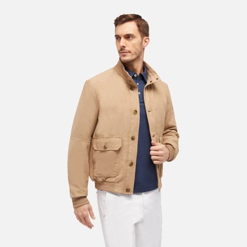bomber jacket BLAINEY MAN Nougat - image number 3 | GEOX