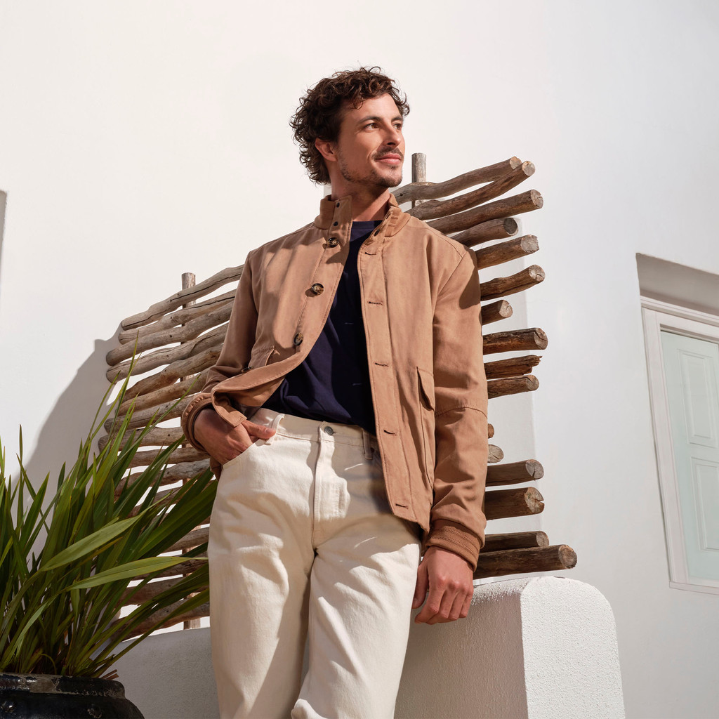 bomber jacket BLAINEY MAN Nougat - image number 9 | GEOX