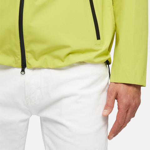 waterproof jacket CALGARY ABX MAN Bright Chartreuse - image number 8 | GEOX