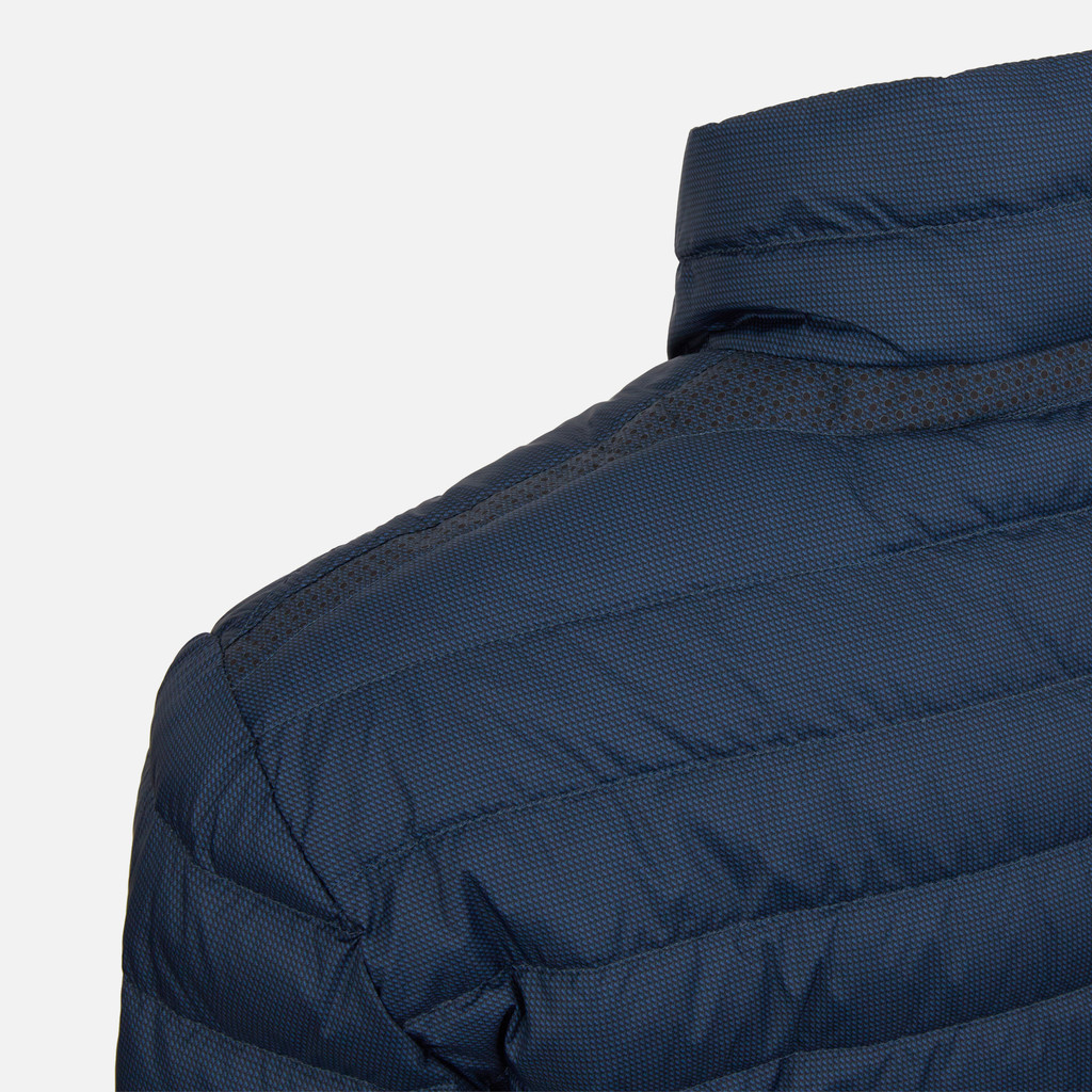 short down jacket DERECK MAN Bijou Blue/Black - image number 6 | GEOX
